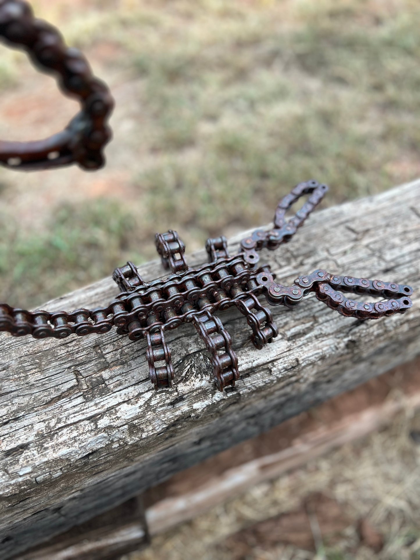 Scorpion Yard Art Sculpture - Welded Chain-one of a kind