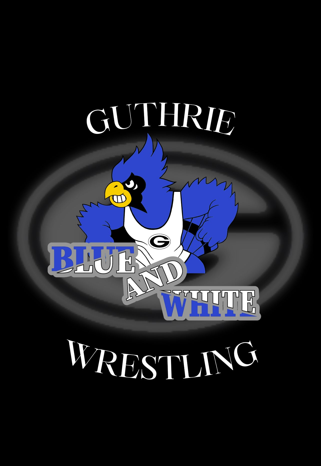 Guthrie Wrestling Blue & White Dual Tshirt