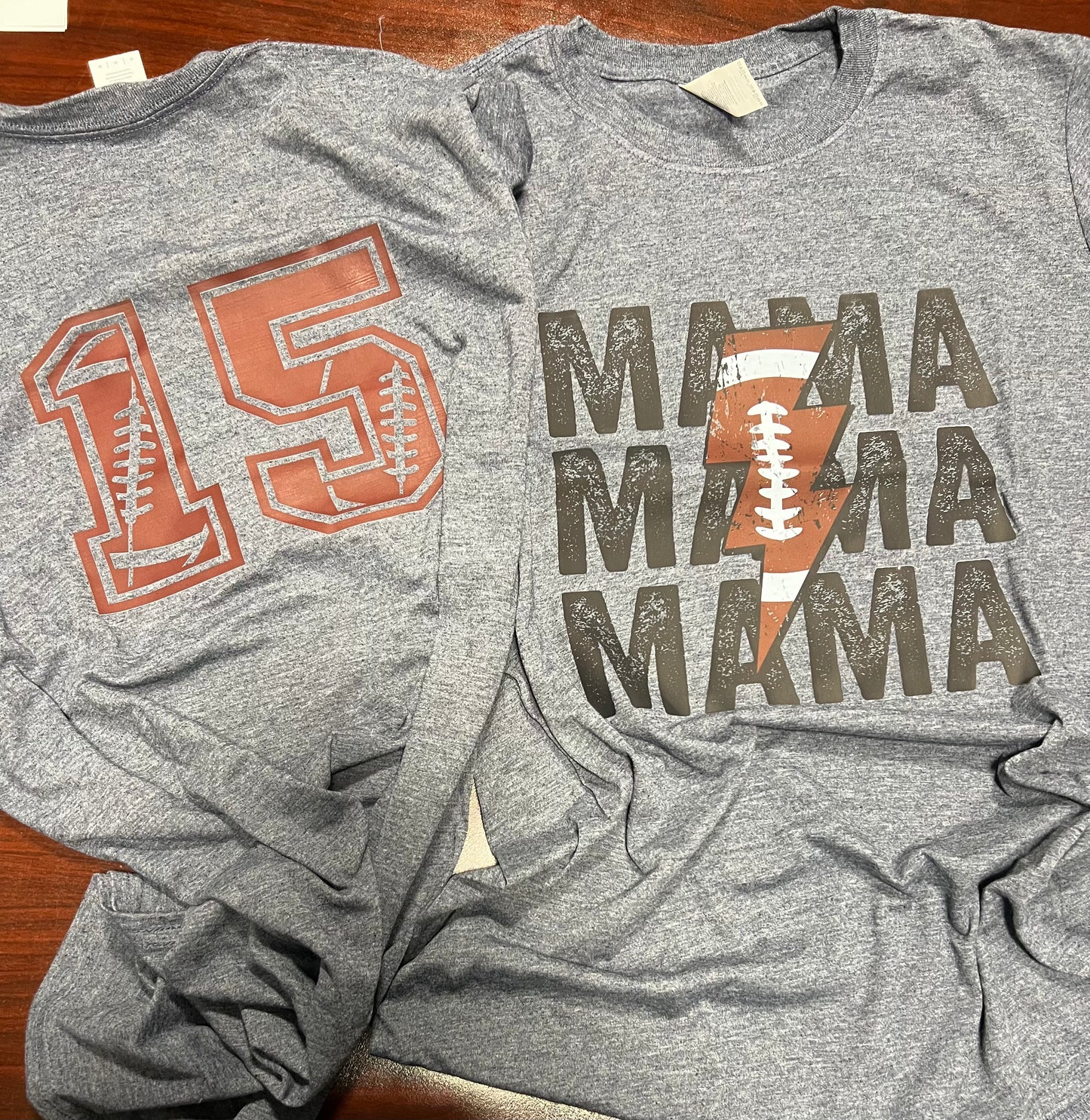 Mama Football Lightning Bolt