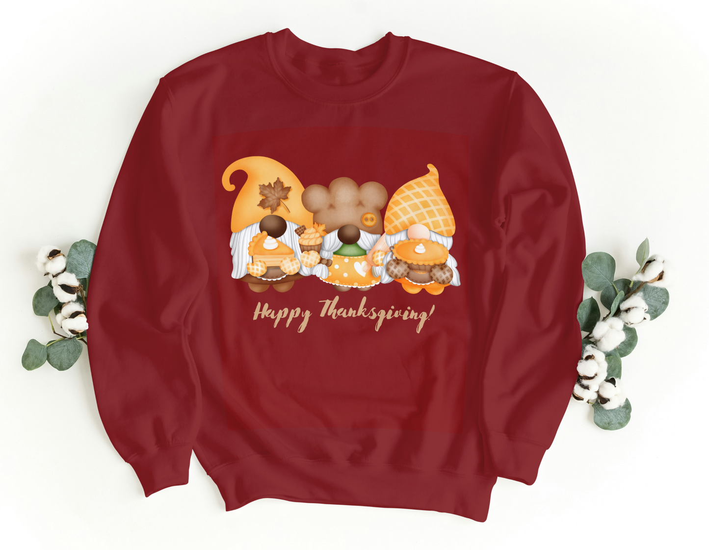 Happy Thanksgiving Gnomes Tshirt & Crewneck Sweatshirt unisex