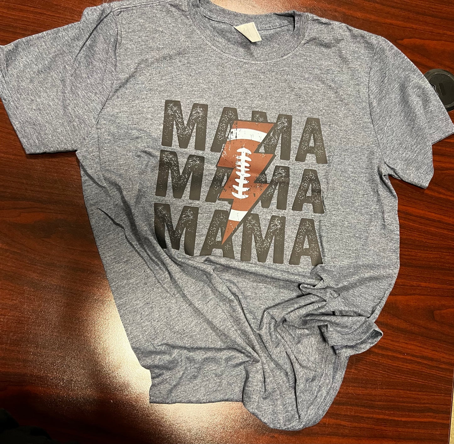 Mama Football Lightning Bolt