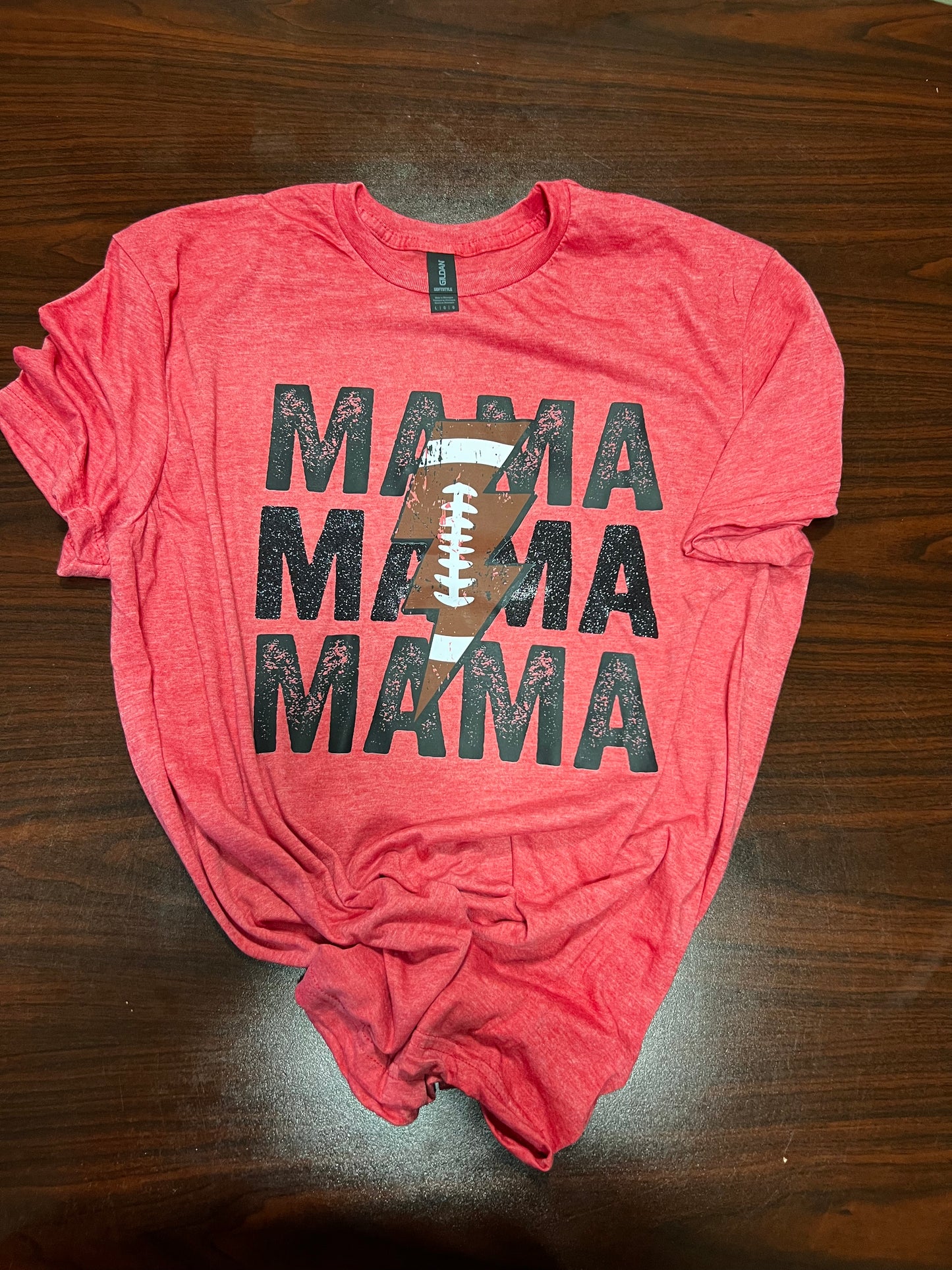 Mama Football Lightning Bolt