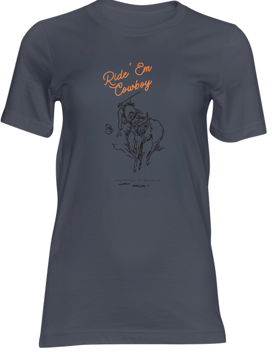 Ride'em Cowboy Tshirt with bucking Bronc