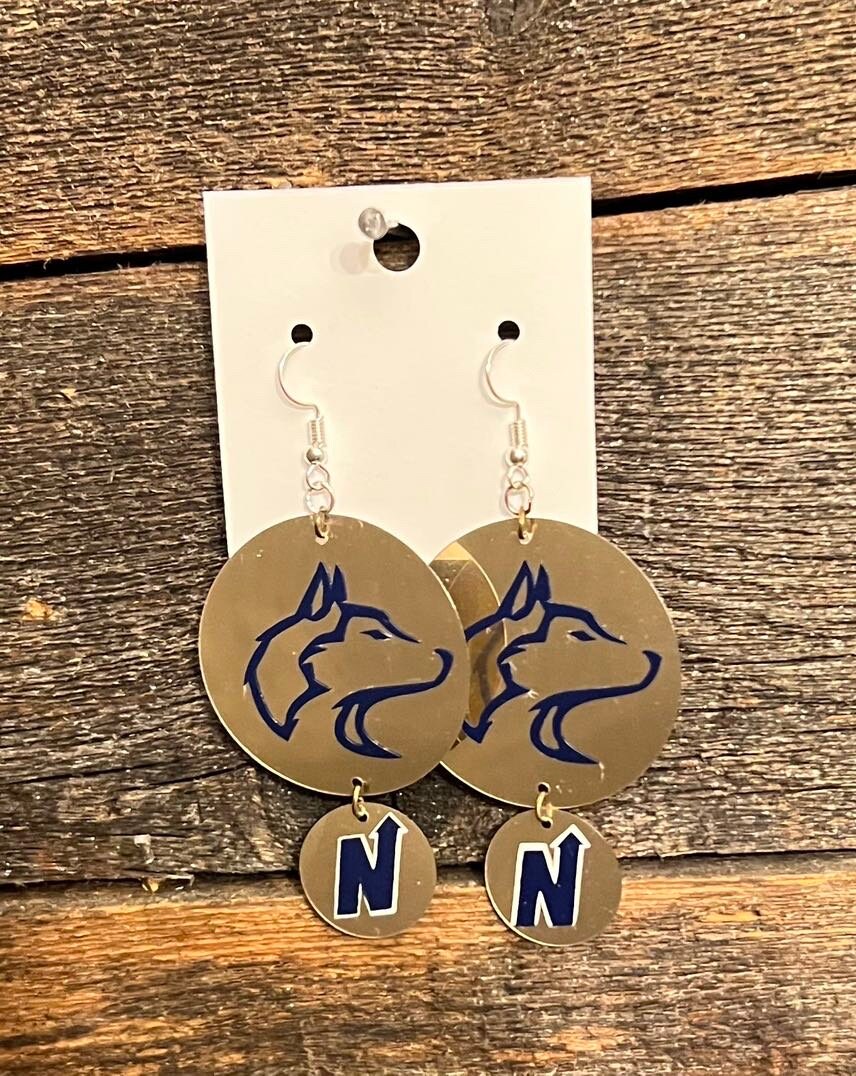 Edmond North School Spirt dangle earrings