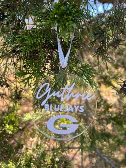 Christmas Tree Ornaments, Southwest, Great Outdoors, Personalized, Guthrie Bluejays